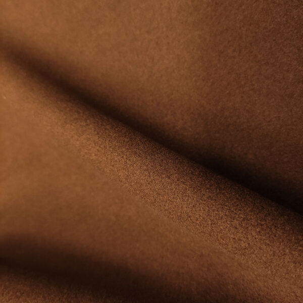 Tessuto per cappotto Panno a maglia tinta unita cioccolato
