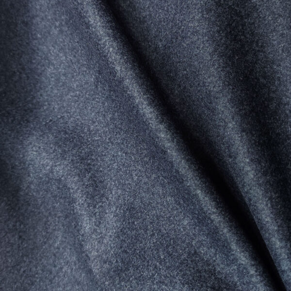 Tessuto per cappotto Panno tinta unita blu jeans
