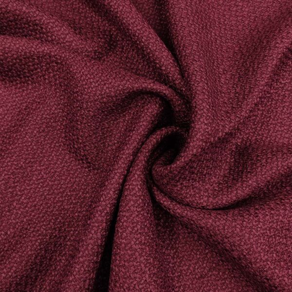 Tessuto per cappotto motivo Tweed bouclè tinta unita borgogna