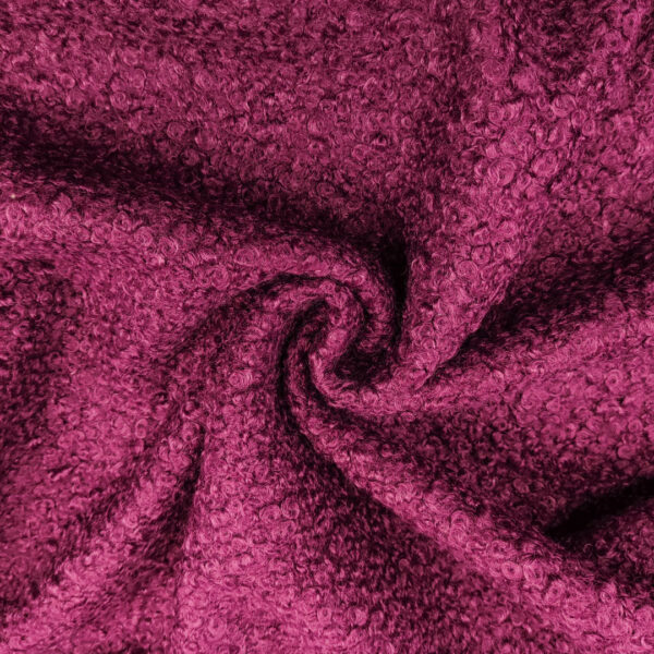 Tessuto per cappotto Bouclè tinta unita orchidea