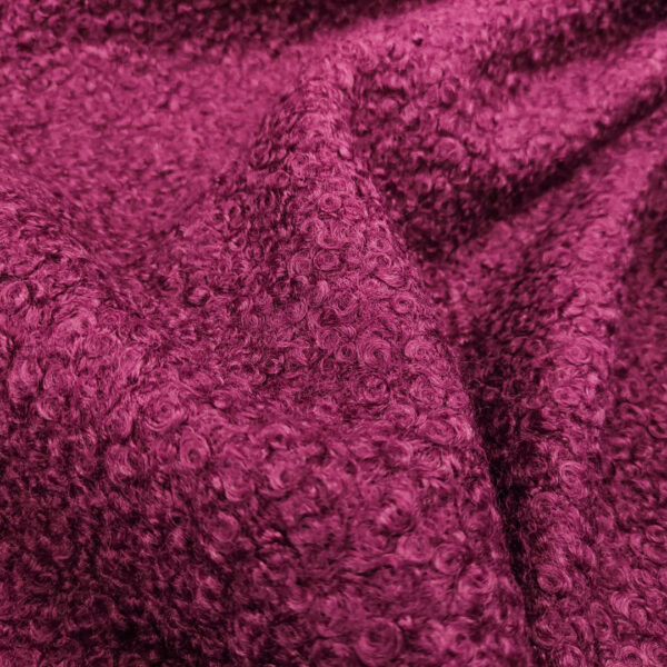 Tessuto per cappotto Bouclè tinta unita orchidea