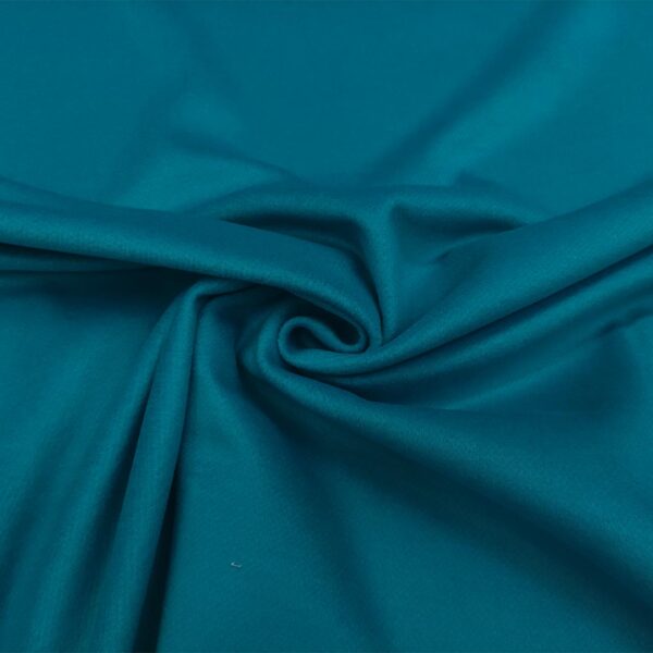 Tessuto per cappotto mano cashmere tinta unita turchese