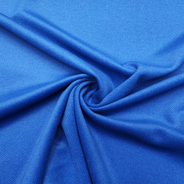 Tessuto per cappotto mano cashmere tinta unita blu cina