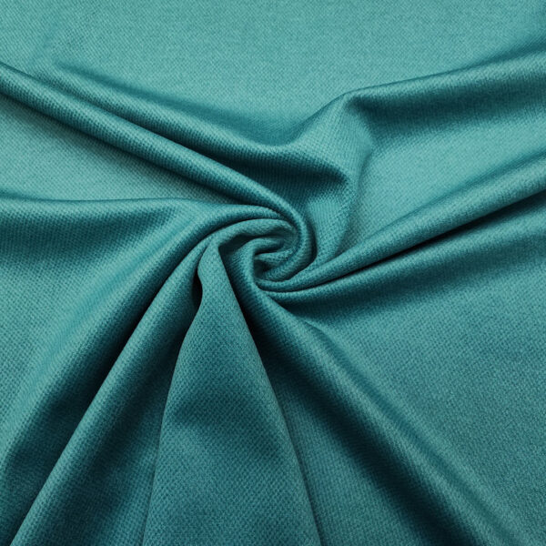 Tessuto per cappotto mano cashmere tinta unita verde petrolio