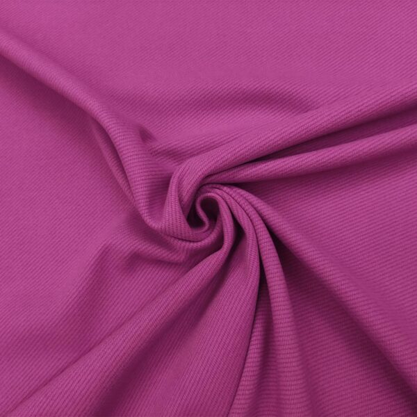 Tessuto per cappotto motivo diagonale in tinta unita ciclamino