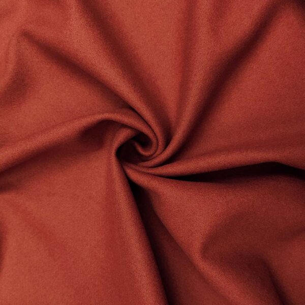 Tessuto per cappotto Panno a maglia tinta unita mattone