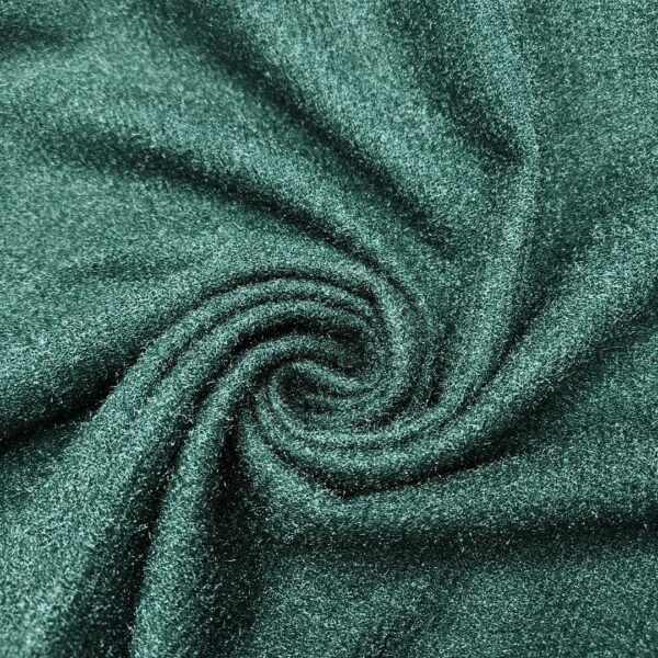 Tessuto per cappotto Panno a maglia a pelucchi tinta unita verde bottiglia