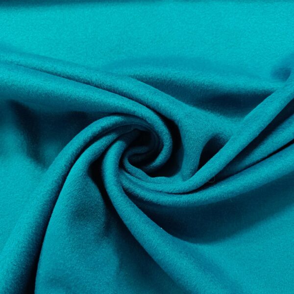 Tessuto per cappotto Panno a maglia tinta unita verde ottanio