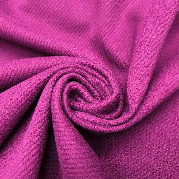 Tessuto per cappotto Panno a maglia motivo diagonale tinta unita orchidea