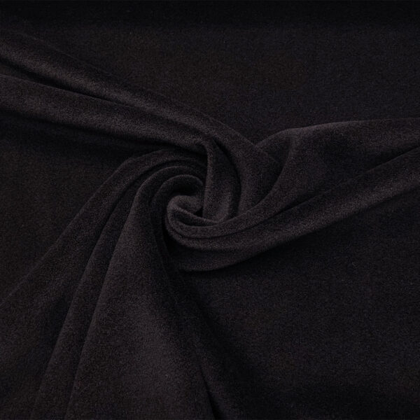 Tessuto per cappotto tinta unita nero
