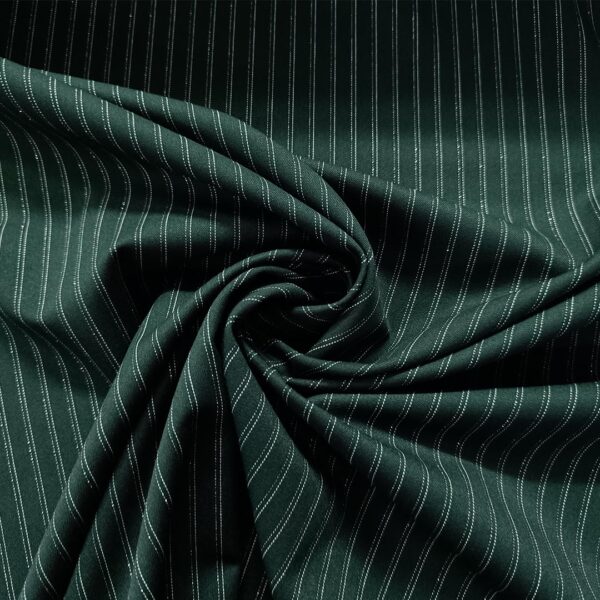 Tessuto pettinato motivo gessato lamè nero - argento