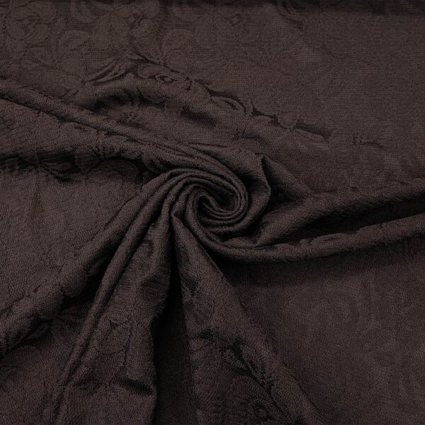 Tessuto Pizzo doppiato con Tessuto scuba motivo floreale nero