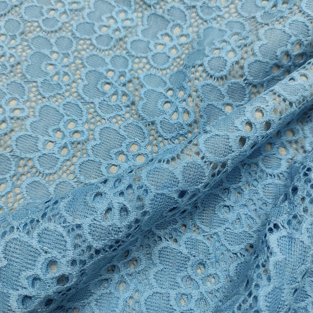Lace Realm Tessuto In Pizzo Nero Elasticizzato - 152 Cm Larghezza, 2,7 Metri - Morbido Con Motivo Floreale Per Cucito E Decorazioni - 3