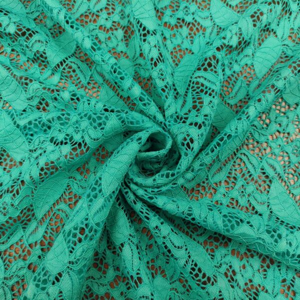 Tessuto pizzo elasticizzato motivo floreale tiffany