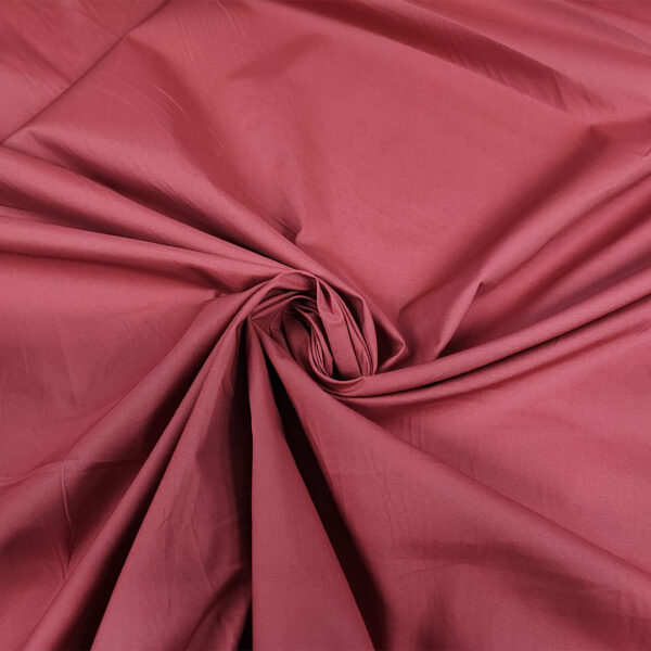 Tessuto Popeline di cotone in tinta unita geranio