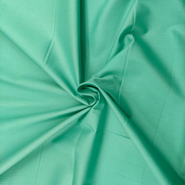 Tessuto Popeline di cotone in tinta unita tiffany