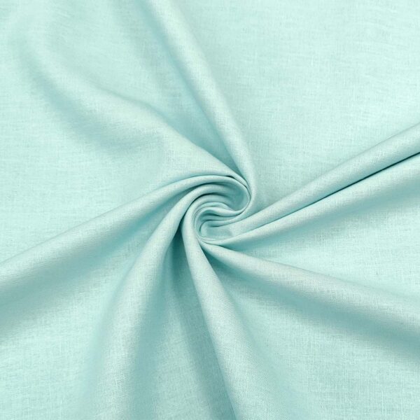 Tessuto Puro Lino in tinta unita acquamarina