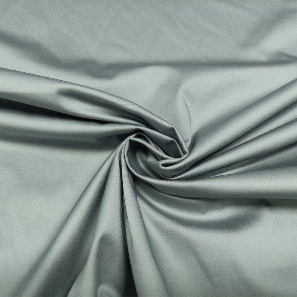 Tessuto Rasatello di cotone in tinta unita grigio perla