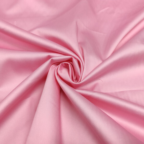 Tessuto Rasatello di cotone in tinta unita Rosa