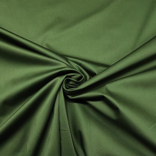 Tessuto Rasatello di cotone in tinta unita verde oliva