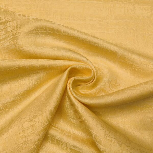 Tessuto Raso damascato per arredo motivo astratto giallo - oro