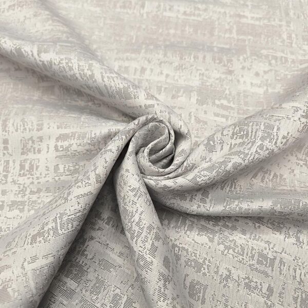 Tessuto Raso damascato per arredo motivo astratto grigio