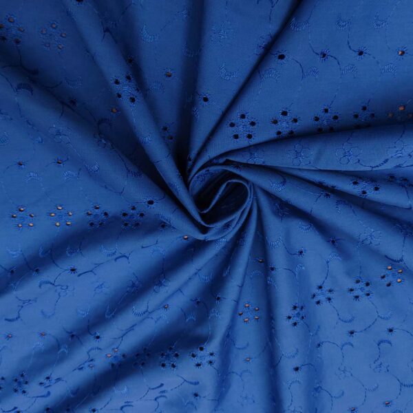 Tessuto Sangallo doppio smerlo motivo floreale royal