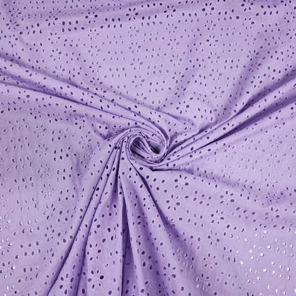 Tessuto Sangallo in tinta unita lilla