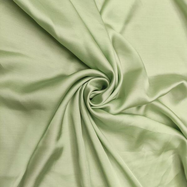 Tessuto Satin di viscosa tinta unita verdino