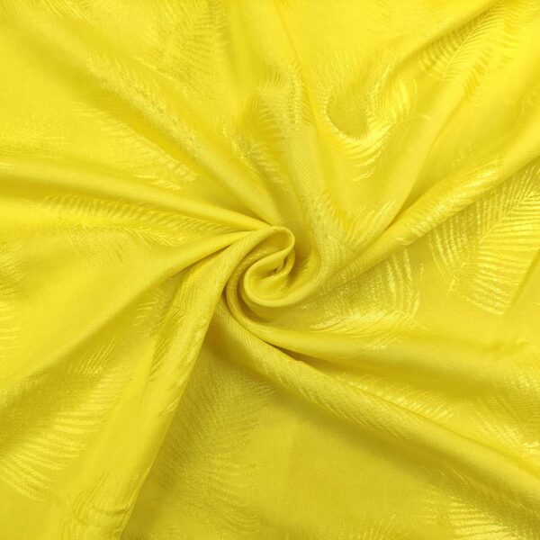 Tessuto Satin leggero jacquard motivo floreale giallo