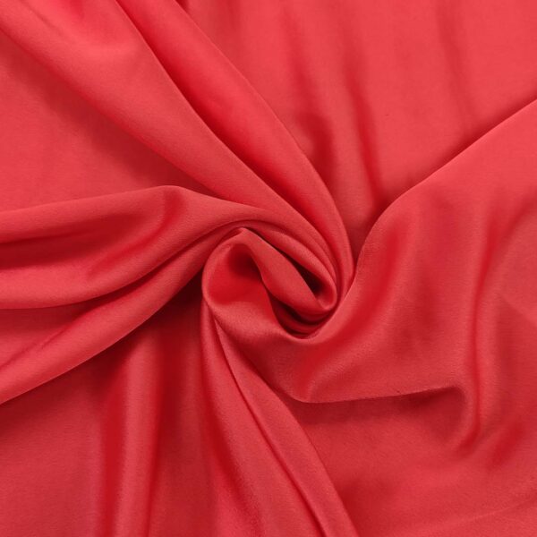 Tessuto Satin leggero elasticizzato tinta unita corallo