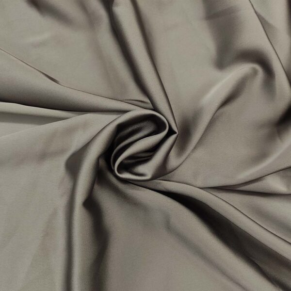 Tessuto Satin leggero elasticizzato tinta unita grigio topo