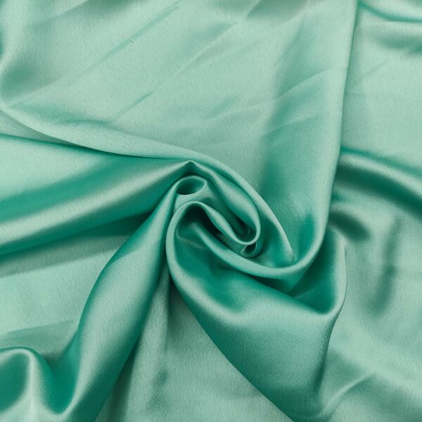Tessuto Satin leggero elasticizzato tinta unita verde acqua