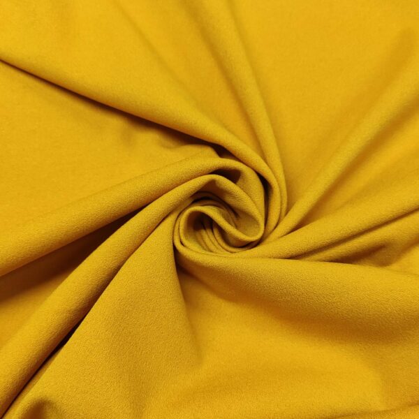 Tessuto Scuba Crepe tinta unita ocra