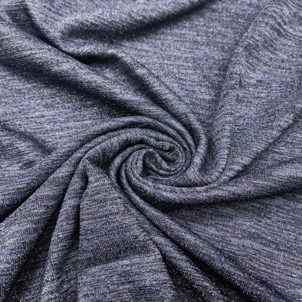 Tessuto Scuba Crepe lurex tinta unita carta da zucchero - nero