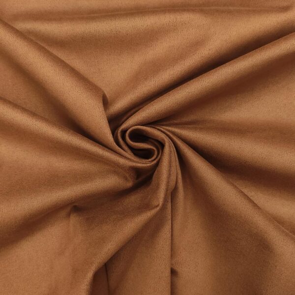 Tessuto Simil Dainetto tinta unita marrone