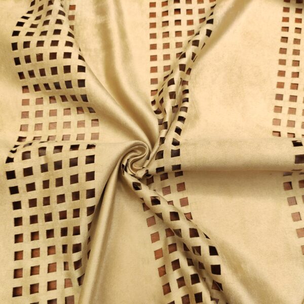 Tessuto Simil Dainetto traforato tinta unita beige