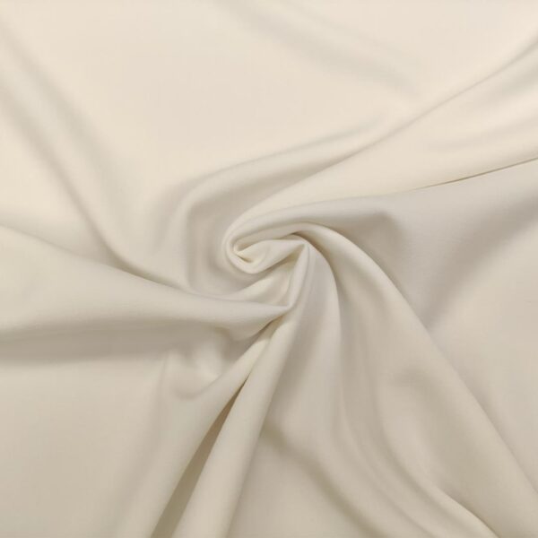 Tessuto triplo Cady mano lana tinta unita bianco seta