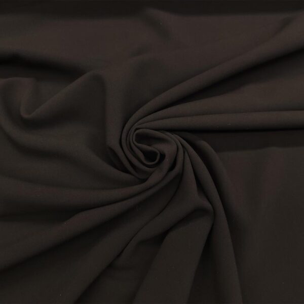 Tessuto triplo Cady mano lana tinta unita nero