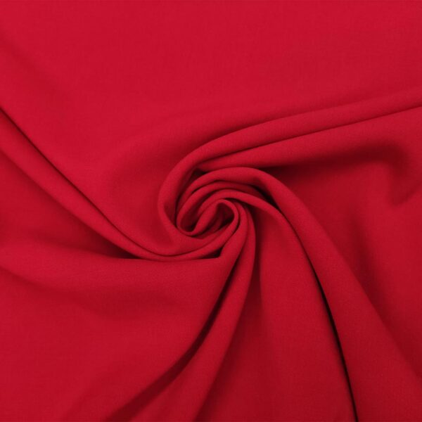 Tessuto triplo Cady mano lana tinta unita rosso