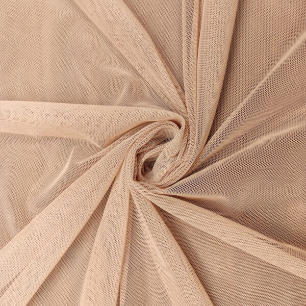 Tessuto Tulle bielastico tinta unita nude