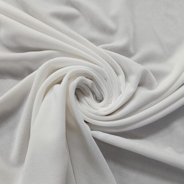 Tessuto Velluto mano seta tinta unita bianco seta
