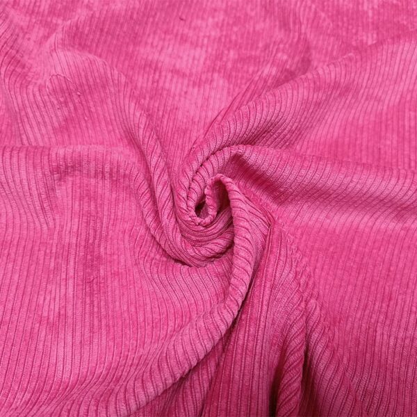 Tessuto Velluto a coste tinta unita fucsia