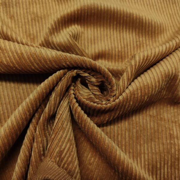 Tessuto Velluto a coste tinta unita tabacco