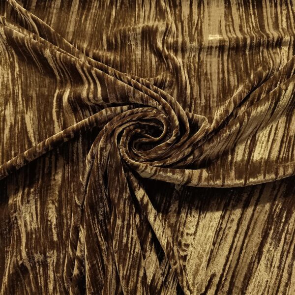 Tessuto Velluto mano seta effetto invecchiato tinta unita cammello