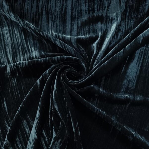 Tessuto Velluto mano seta effetto invecchiato tinta unita nero
