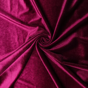 Tessuto velluto elasticizzato tinta unita grape - wine