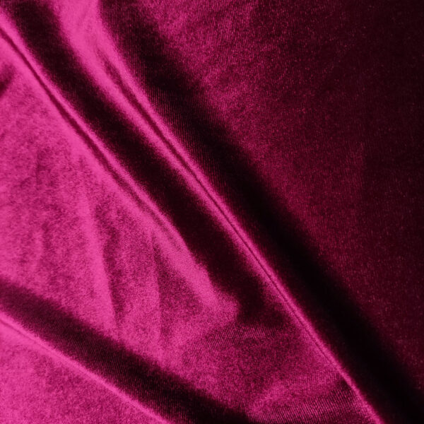 Tessuto velluto elasticizzato tinta unita grape - wine