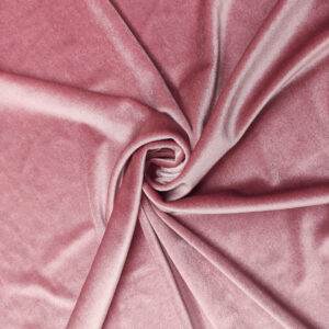 Tessuto velluto elasticizzato tinta unita rosa antico