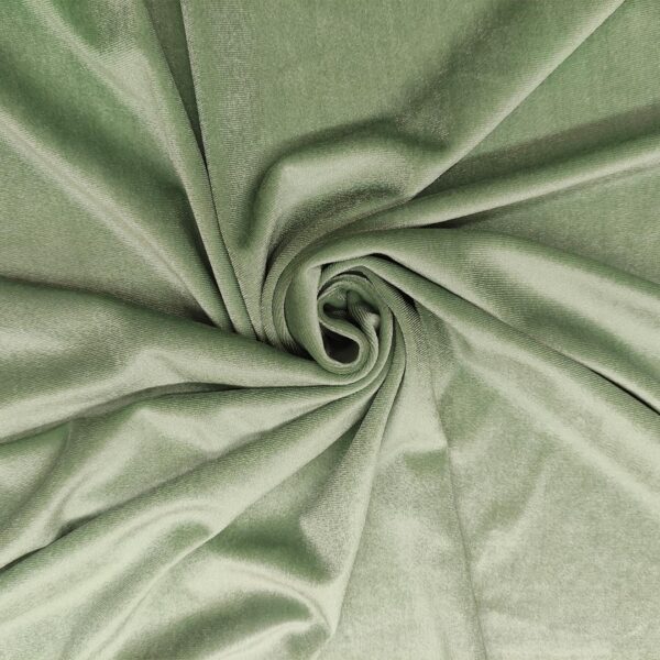 Tessuto velluto elasticizzato tinta unita verde salvia
